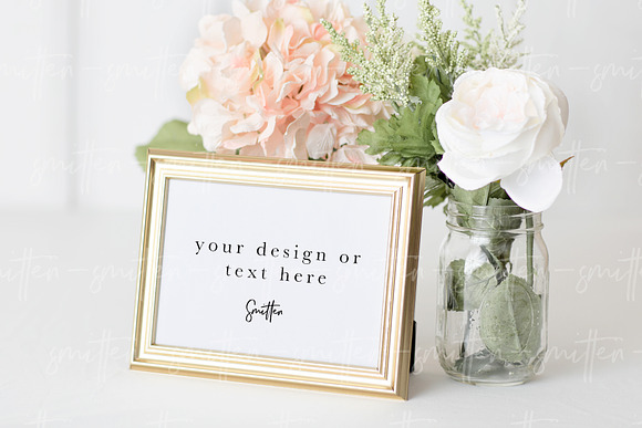 Wedding Sign in Gold Frame | Mockup in Print Mockups - product preview 1