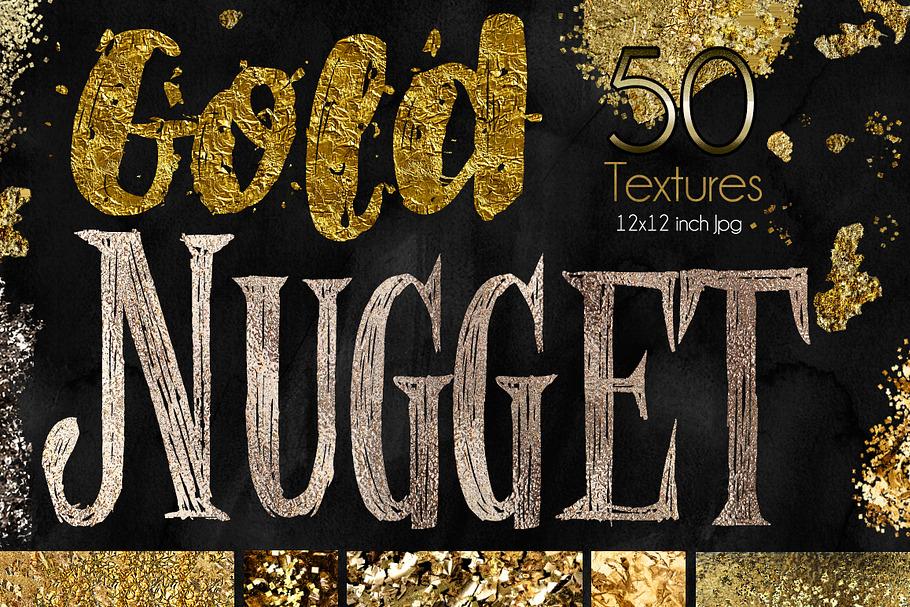 50 Gold Foil TEXTURES & BACKGROUNDS