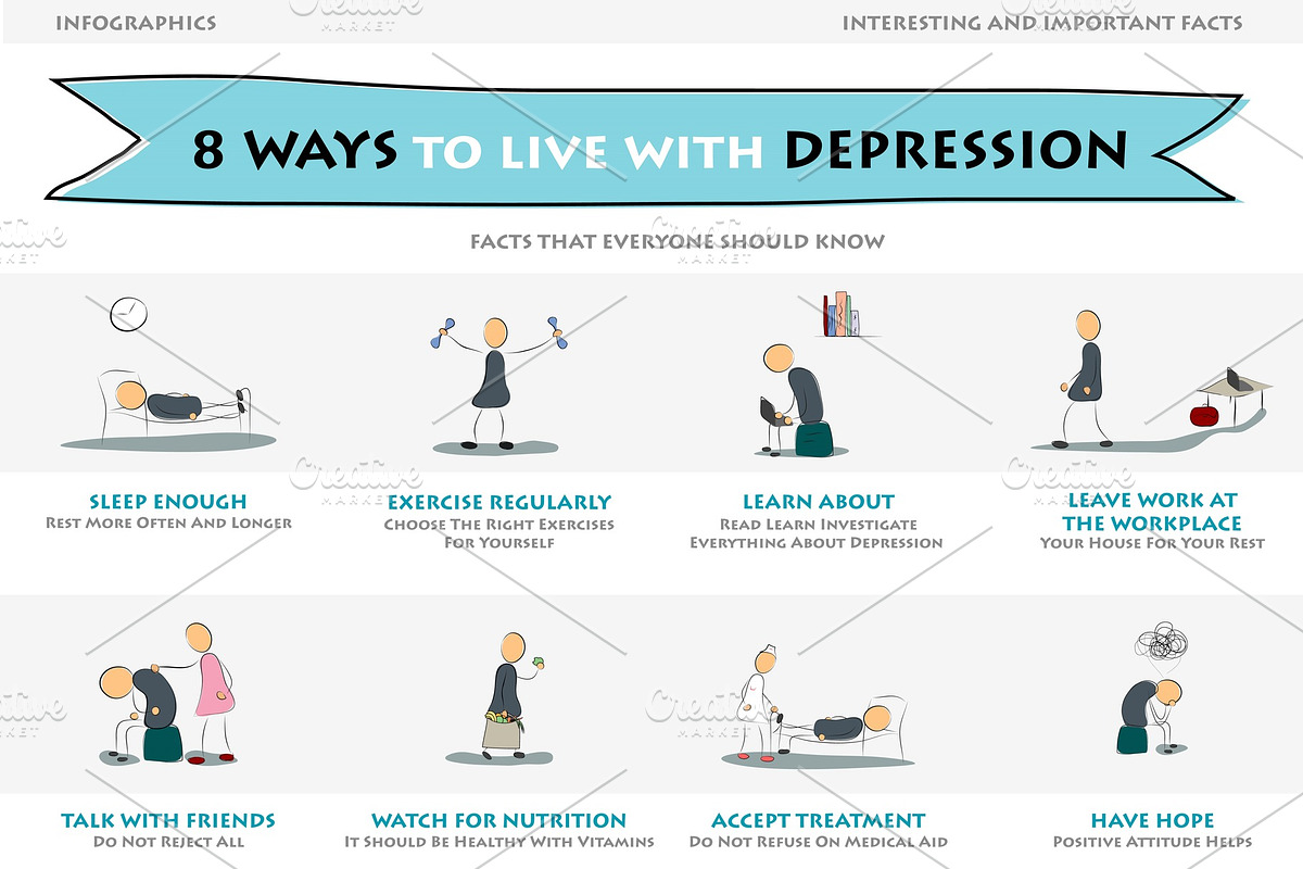Eight ways to live with depression in Illustrations - product preview 8