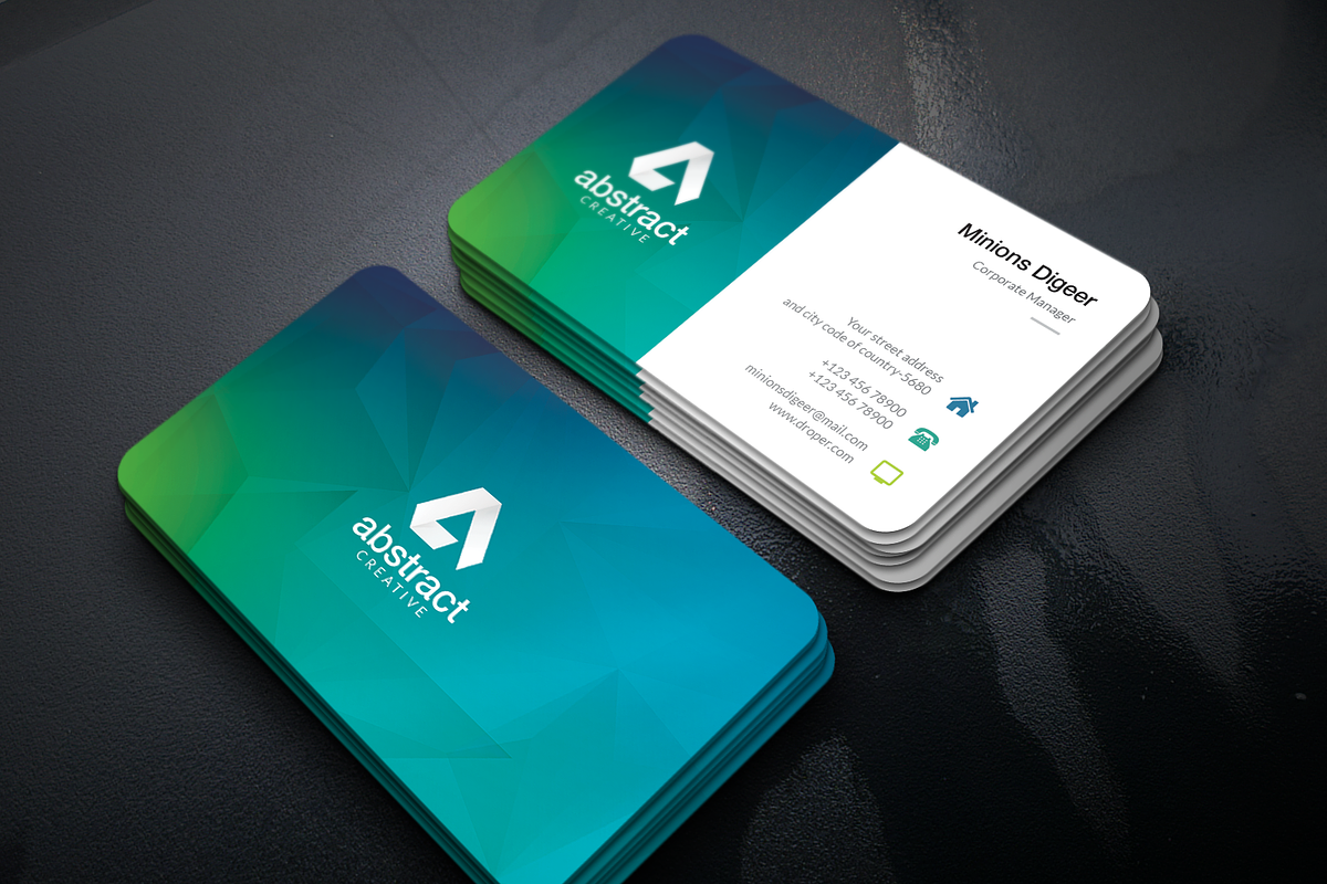 Colourful Business Card in Business Card Templates - product preview 8