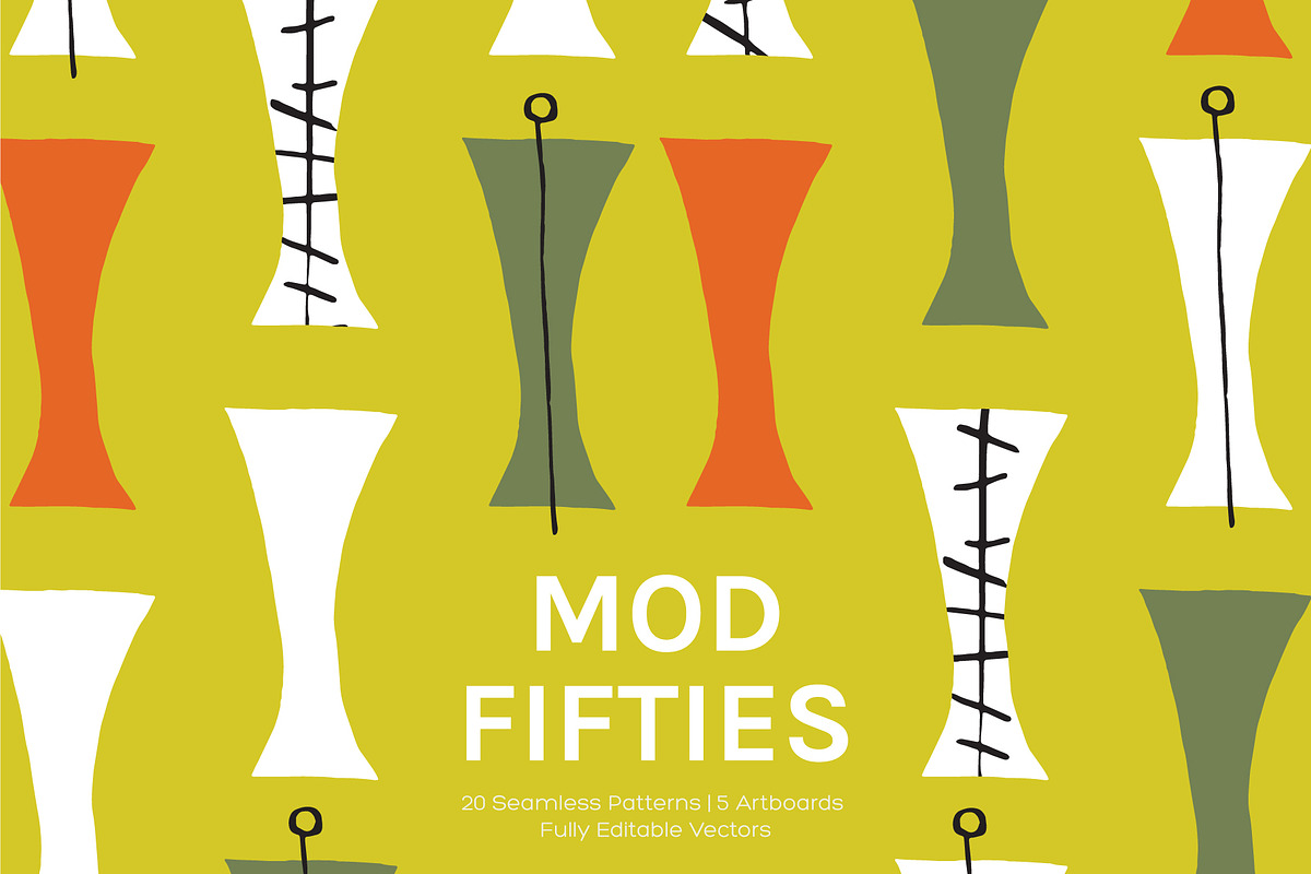 Mod Fifties | Artboards + Patterns in Patterns - product preview 8