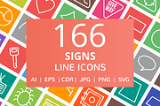 166 Sign Line Multicolor B/G Icons