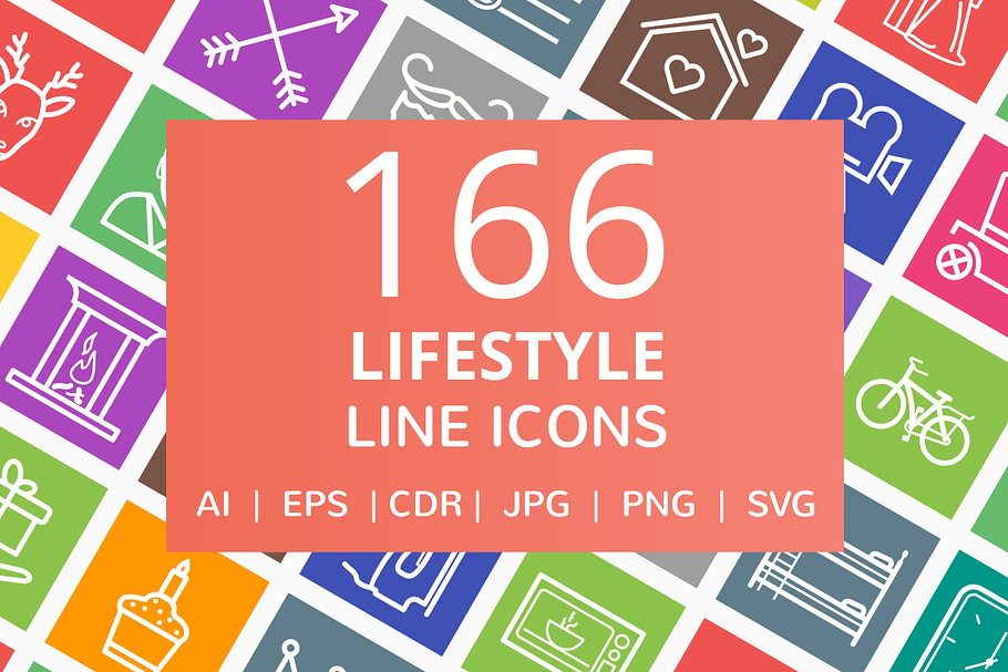 166 Lifestyle Line Icons