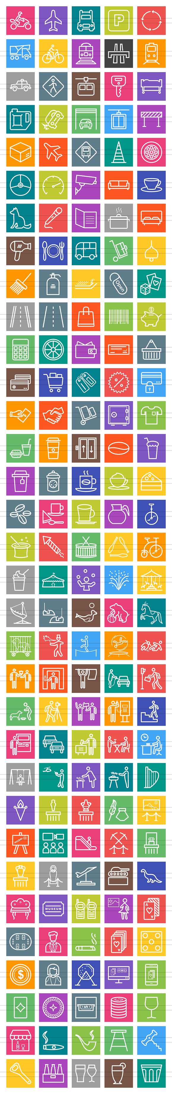 166 City Life Line Icons in Graphics - product preview 1