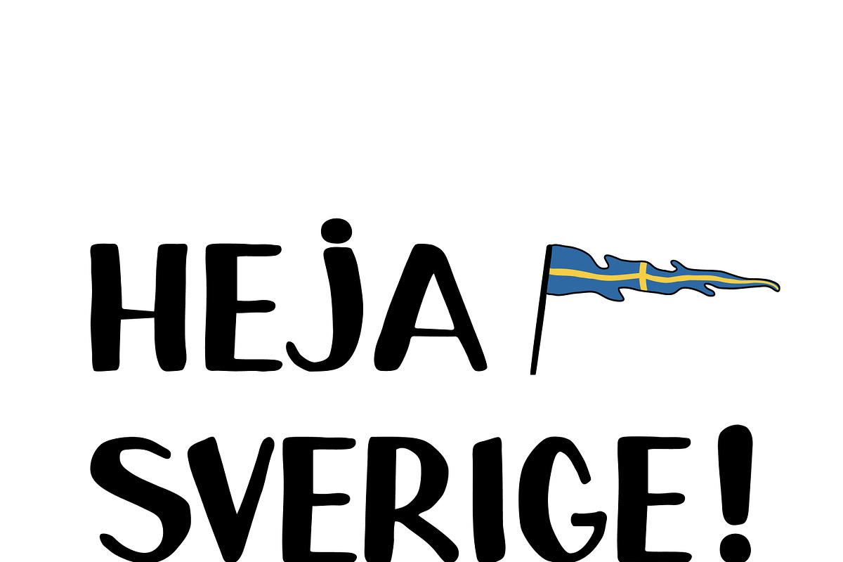 Heja Swerige (Go Sweden) lettering in Illustrations - product preview 8