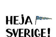 Heja Swerige (Go Sweden) lettering