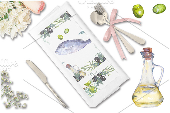 Fruit vegetables food watercolor in Illustrations - product preview 2