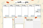 Empty weekly planner