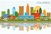 Columbus Ohio City Skyline 