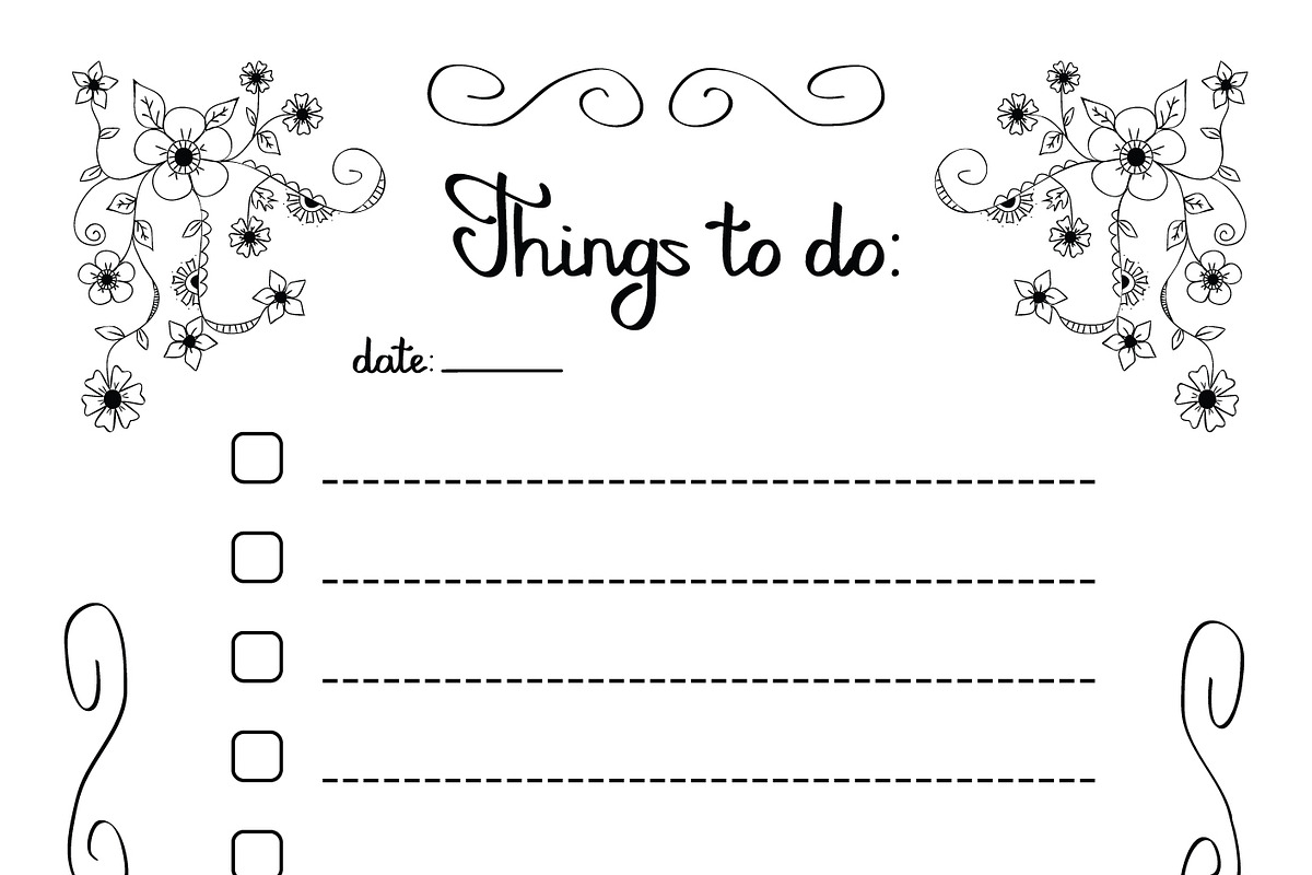 Hand writing Things to do list in Stationery Templates - product preview 8