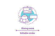 Dining room concept icon