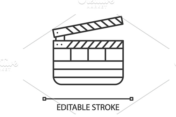 Clapperboard linear icon