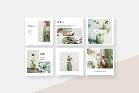 Ginkgo Instagram Post Templates in Instagram Templates - product preview 1