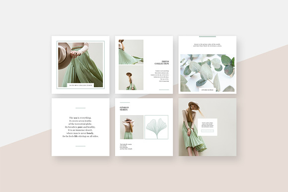 Ginkgo Instagram Post Templates in Instagram Templates - product preview 2