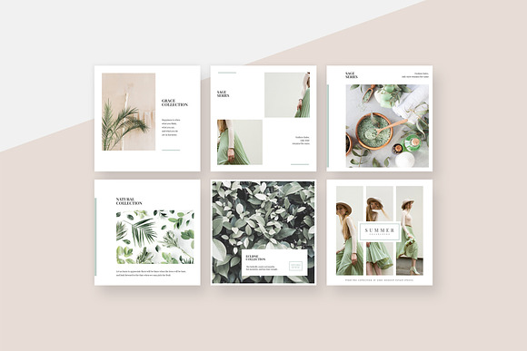 Ginkgo Instagram Post Templates in Instagram Templates - product preview 3