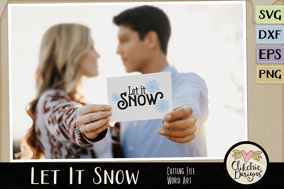 Let it Snow Vector SVG file in Illustrations - product preview 1