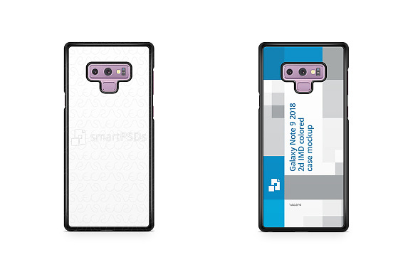 Galaxy Note 9 2d PC Colored Mockup in Product Mockups - product preview 1