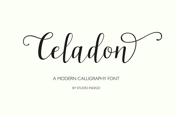 Celadon Modern Calligraphy Font in Script Fonts - product preview 7