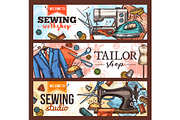 Sewing and tailor shop banner
