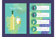 Wine Map Pages Templates with Bottle