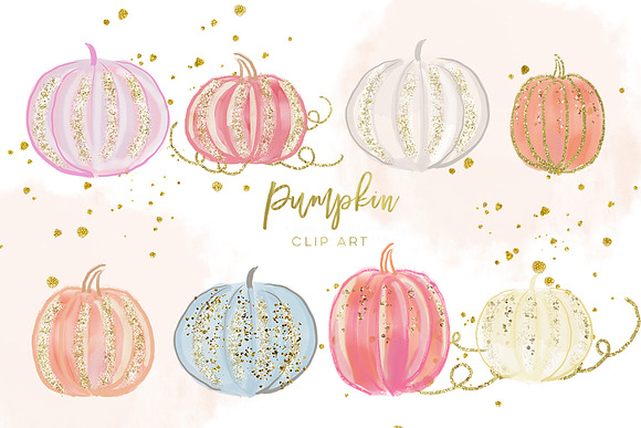 Pumpkin Clip art, fall clip art in Illustrations - product preview 5