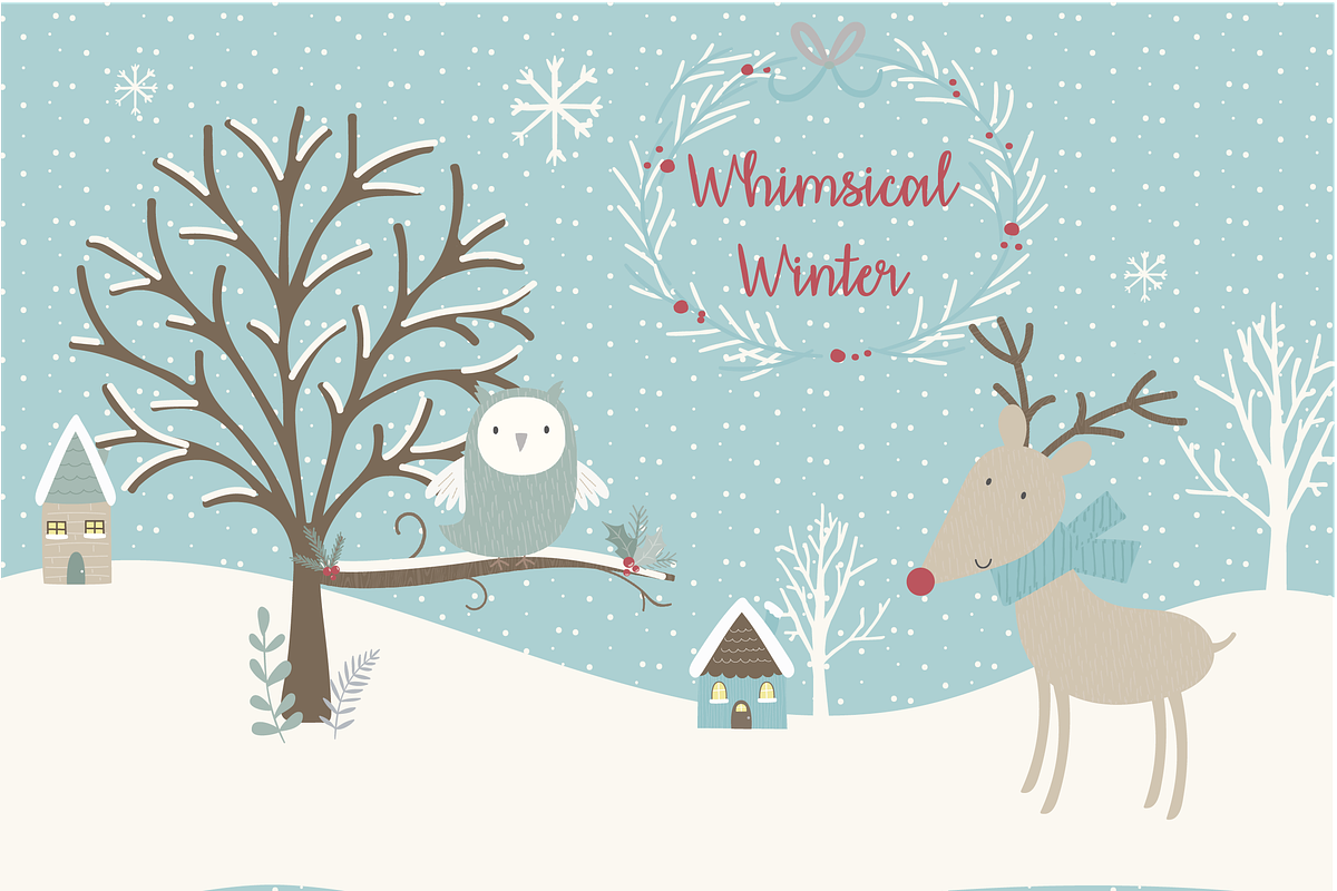 Whimsical winter in Illustrations - product preview 8
