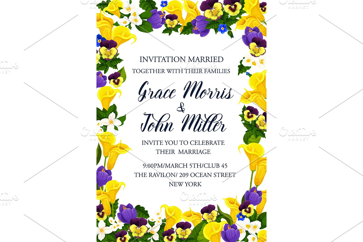 Wedding ceremony invitation in Illustrations - product preview 8