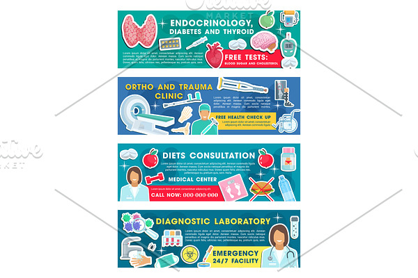 Medical diagnostic banners