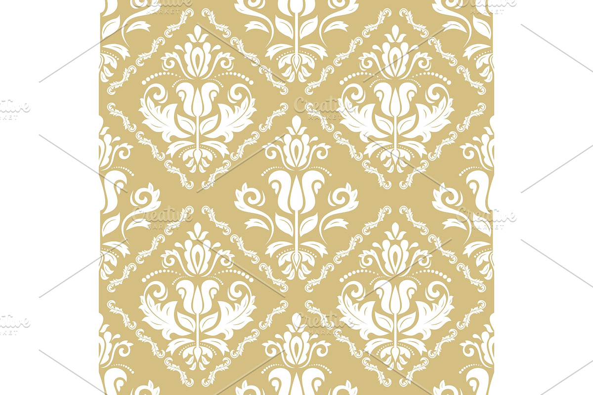Classic Seamless Vector Golden and in Patterns - product preview 8