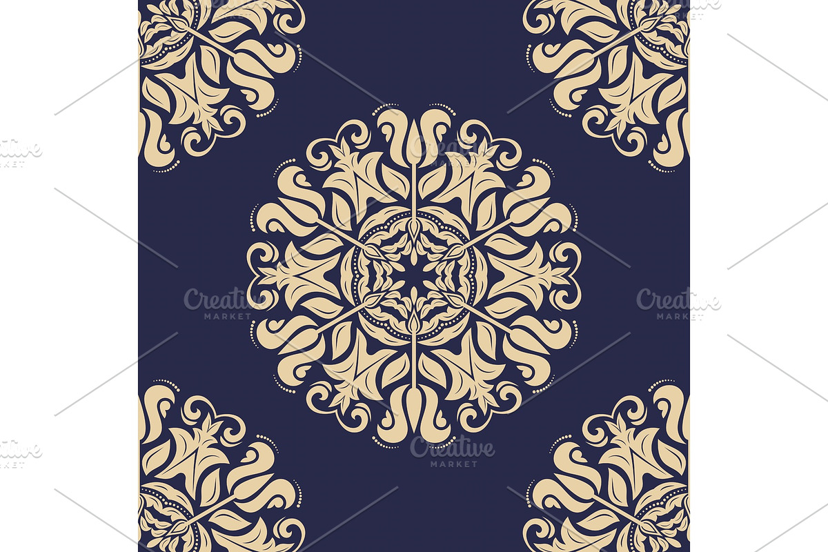 Orient Seamless Vector Blue and in Patterns - product preview 8