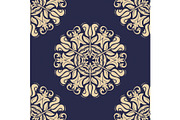 Orient Seamless Vector Blue and