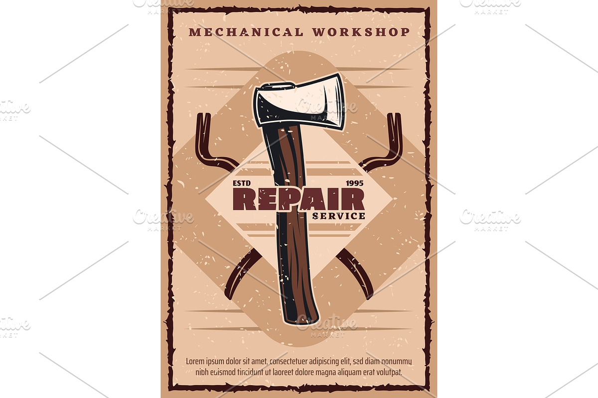 House repair service banner in Illustrations - product preview 8