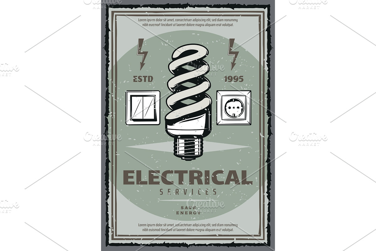 Electrical service poster in Illustrations - product preview 8