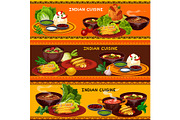 Indian cuisine restaurant banners