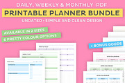 Printable planner bundle