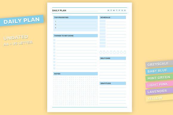 Printable planner bundle in Stationery Templates - product preview 2