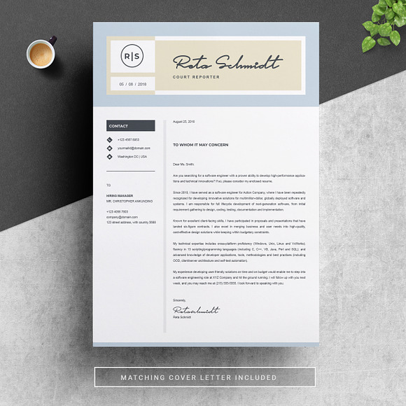 Resume Template with Photo in Resume Templates - product preview 2