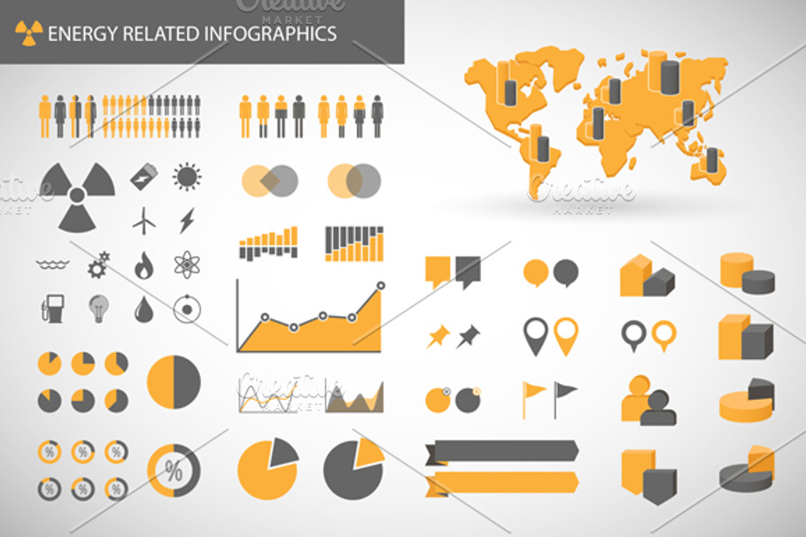 Energy Related Infographics Set in Graphics - product preview 8