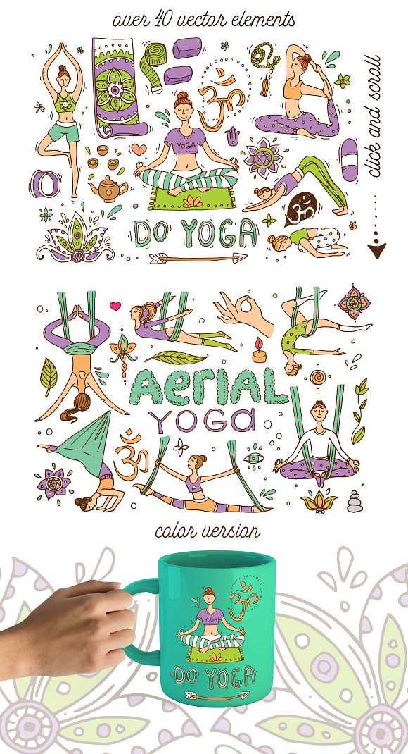 Do yoga in Illustrations - product preview 1