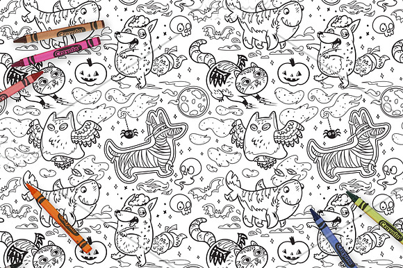 Crazy Halloween Night in Patterns - product preview 3