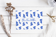 Blue Frond Seamless Pattern