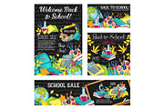 Back to school sale banners