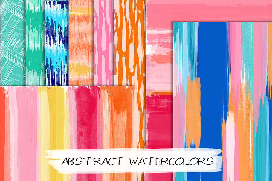 Handmade Abstract Watercolors 12x12