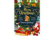 Christmas festive poster with gift