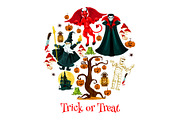 Halloween trick poster design