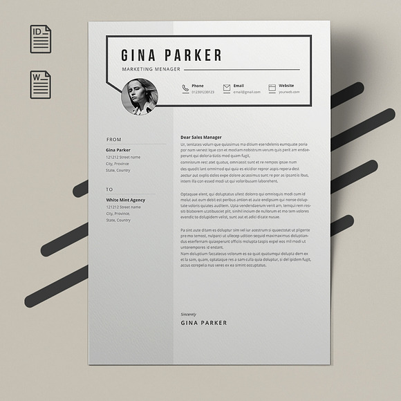 Resume Gina in Resume Templates - product preview 3