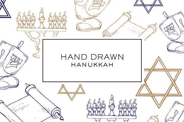 Hand Drawn Hanukkah Clipart