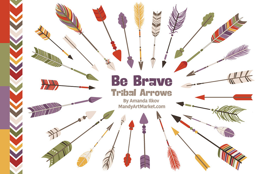 Autumn Tribal Arrows Vector Clipart in Illustrations - product preview 8