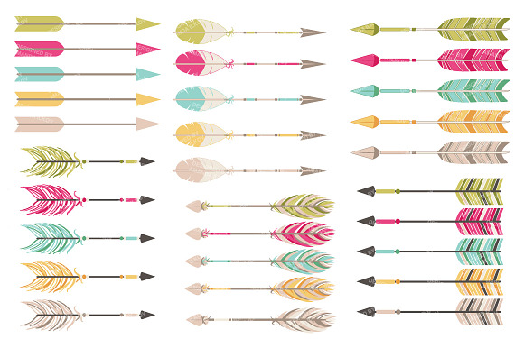 Bohemian Arrows Clipart & Vectors in Illustrations - product preview 3