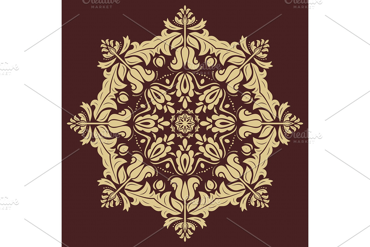Damask Vector Pattern. Orient in Illustrations - product preview 8